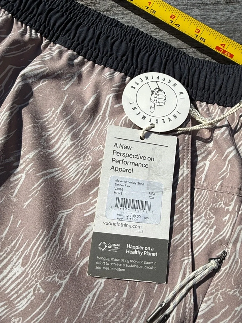 Vuori Maverick Volley Short XXL Umber Flux V3016 NWT Men’s Shorts nwt - Picture 3 of 5